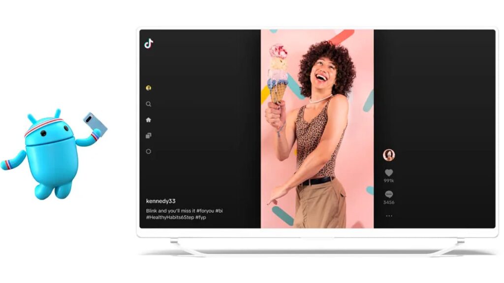 Android TV transmissão TikTok