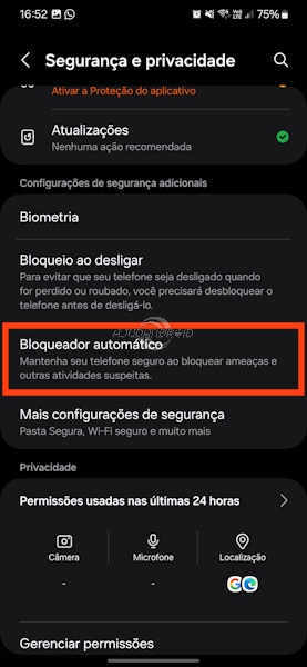 Bloqueador automático Samsung