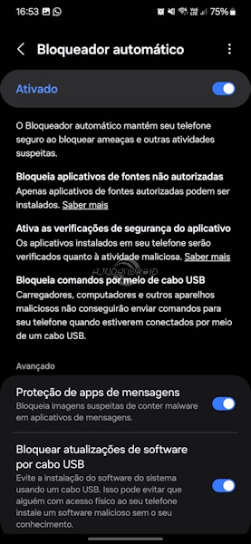 Bloqueador automático Samsung