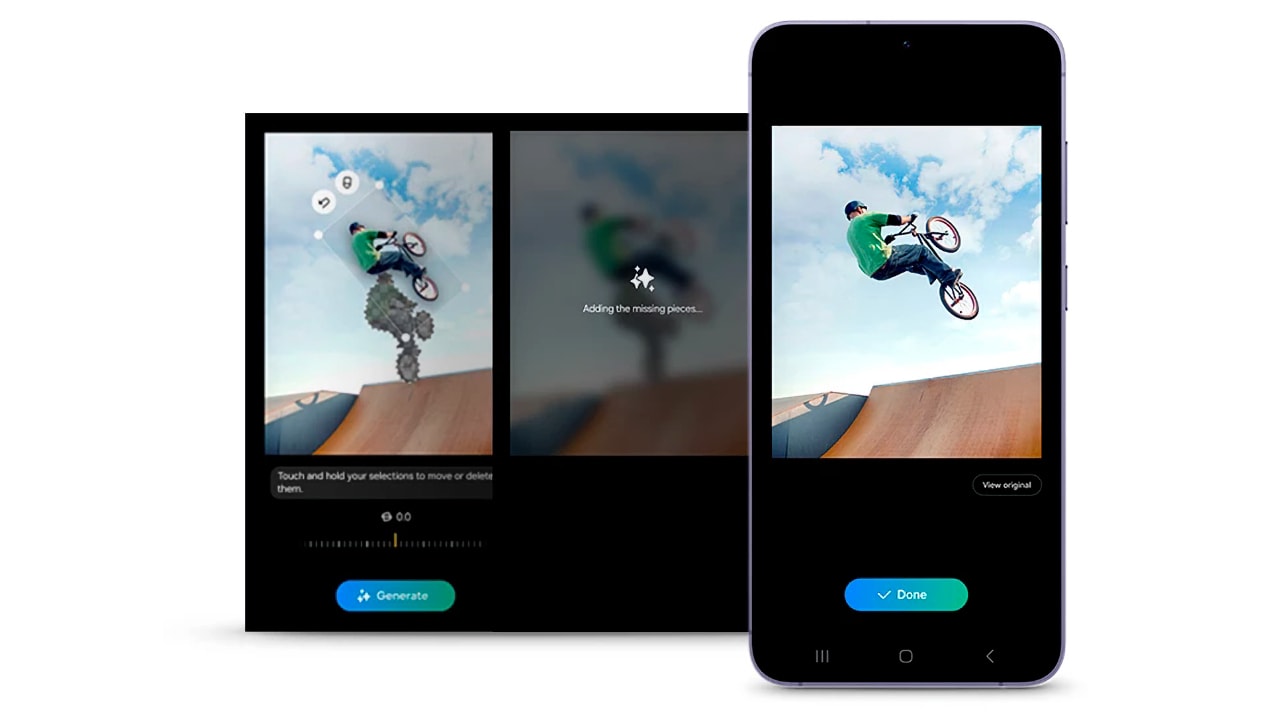 Próprio editor de imagem dos Galaxy S24 permite remover marca d’água da Galaxy AI