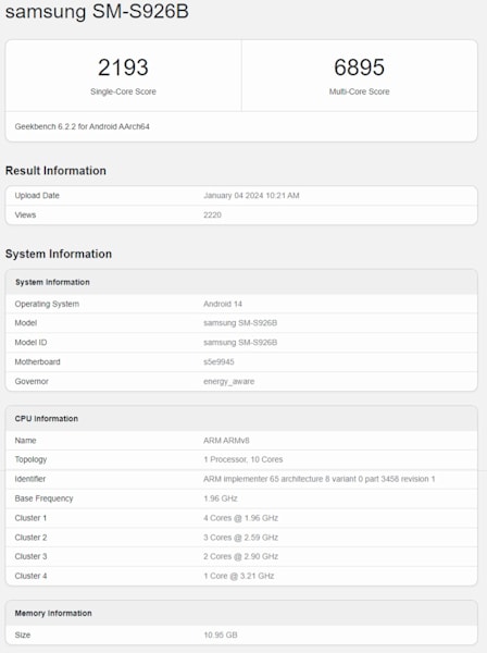 Galaxy S24 Plus (Galaxy S24+) em teste com o Exynos 2400