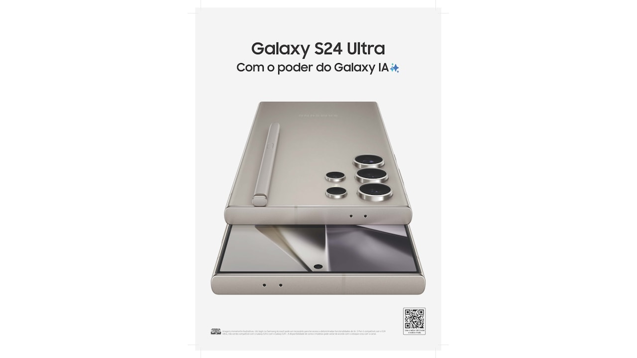 S24 com tela mais brilhante e responsiva, e modelo ultra em pequeno vídeo