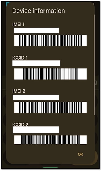 IMEI no discador