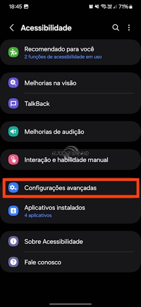 Notificação de flash nos Galaxy da Samsung