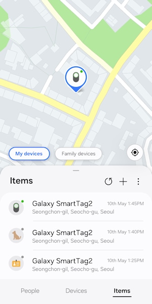 Samsung Find aba itens