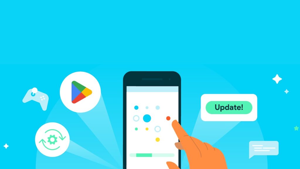 Android Aviso de nova atualização disponível para aplicativos e jogos
