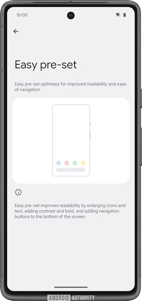 Android Modo Idoso, modo de predefinição fácil (easy pre-set)