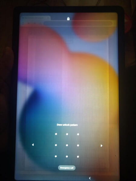 Galaxy TAb S6 Lite tela com burn-in