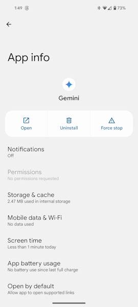 Google Gemini IA ícone duplo, página de informação do Gemini