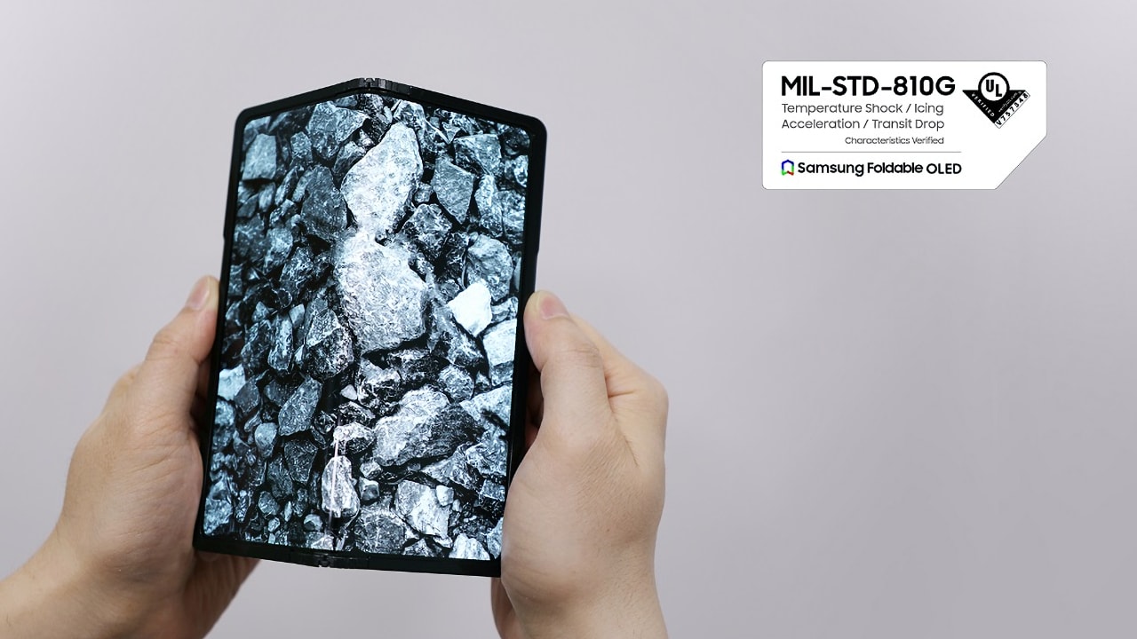 Samsung tem primeira tela dobrável com certificação MIL-STD 810G no mundo