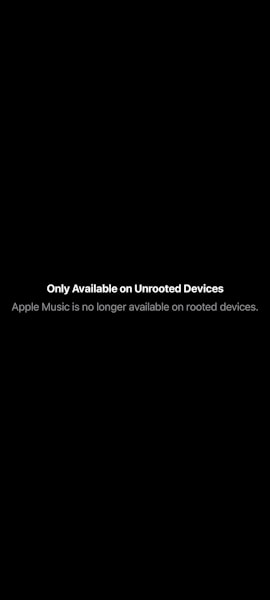 Apple Music avisa que não funciona com root no Android
