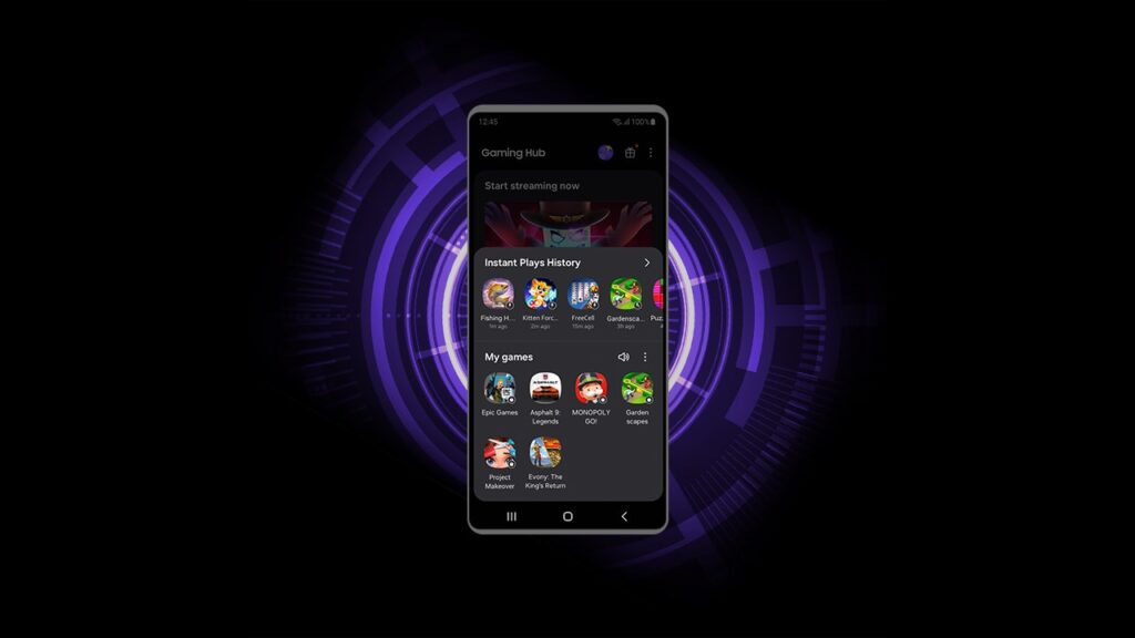 Samsung Gaming Hub para Android