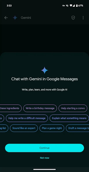 Google mensagens Chat Gemini