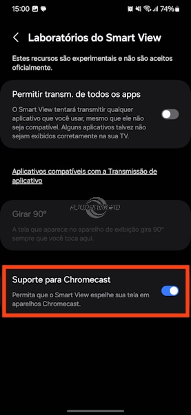 Samsung: como ativar suporte para Chromecast na One UI 6 ou superior no Smart View