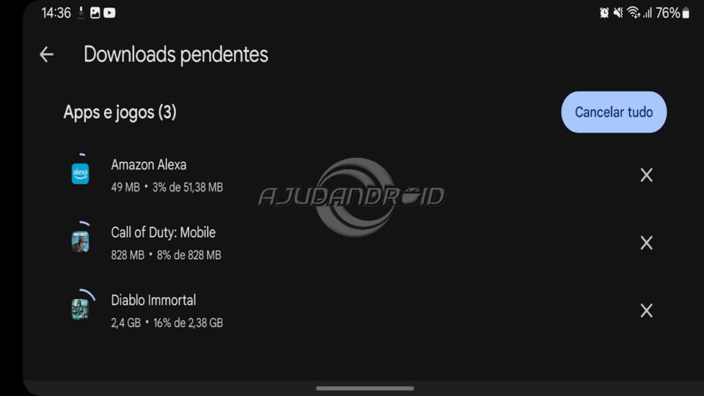 Loja Google Play Store permite atualizar vários apps ao mesmo tempo ...