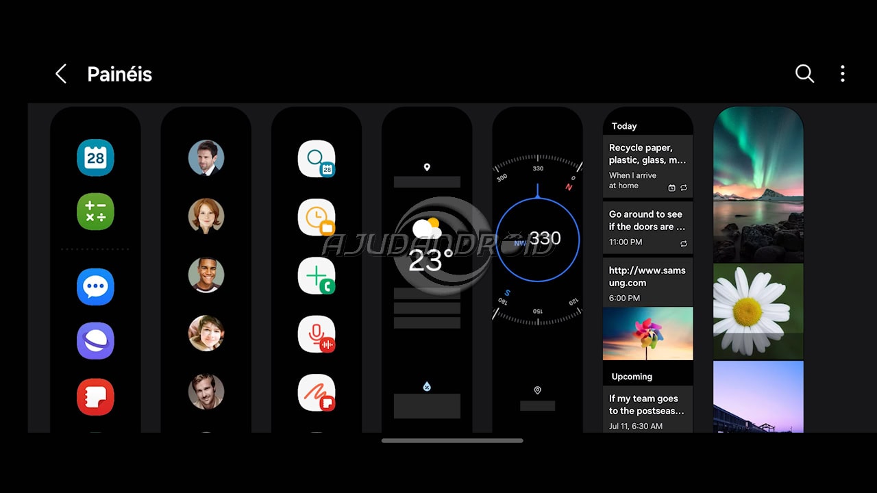 Painel Edge perde recurso de download na One UI 7