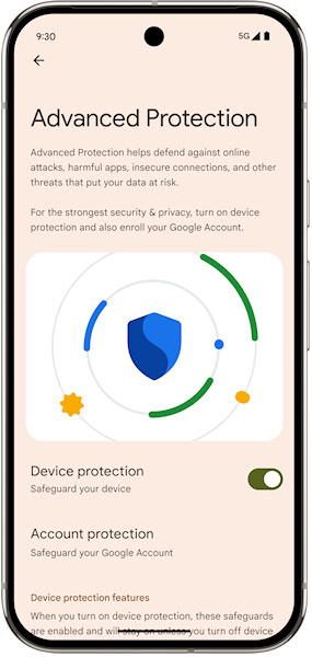 Android 16, Proteção Avançada