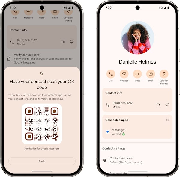 Android proteção para verificação de identidade no Google Mensagens