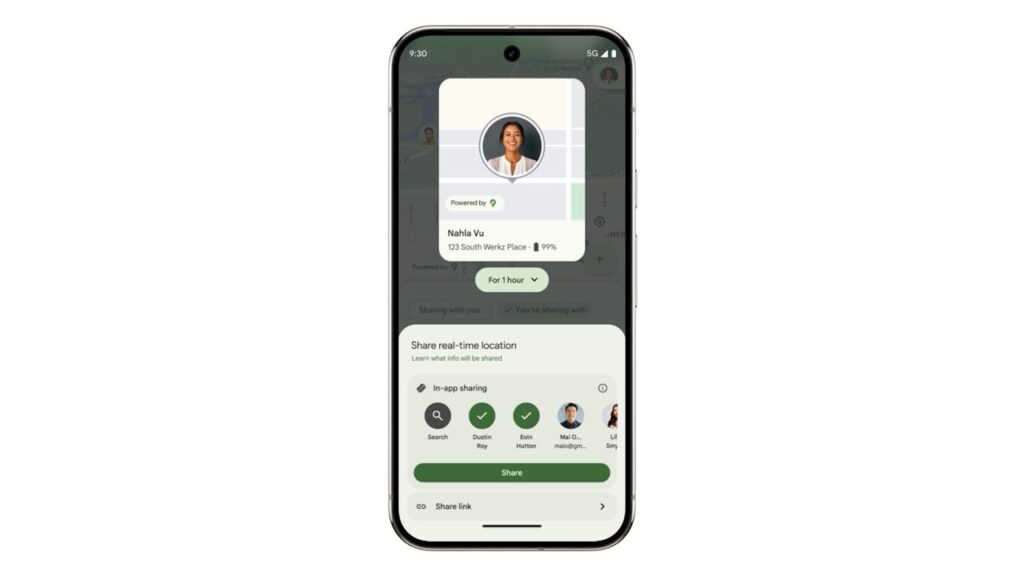 Find Hub compartilhar localização em tempo real