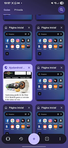 Opera com aba no estilo grade