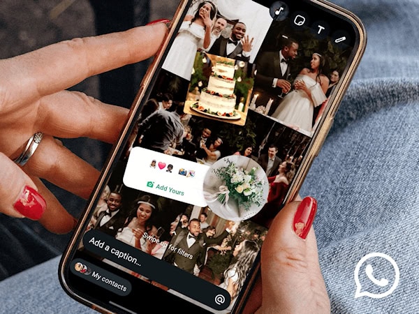 WhatsApp montagem de fotos no Status