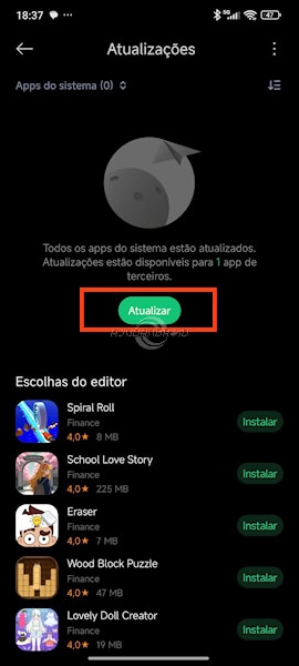 Xiaomi, Redmi e POCO, atualização de apps do sistema