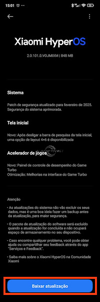 Xiaomi, Redmi e POCO, como atualizar o sistema HyperOS