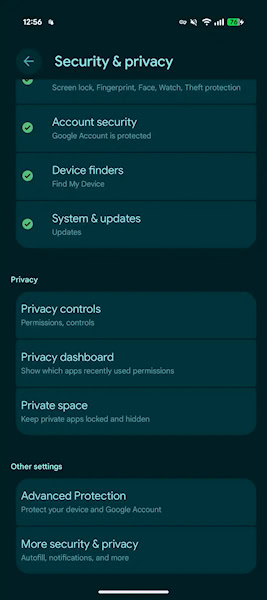 Android 16 Proteção Avançada