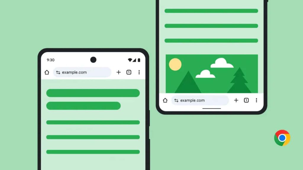 Chrome Android, barra de endereço posição
