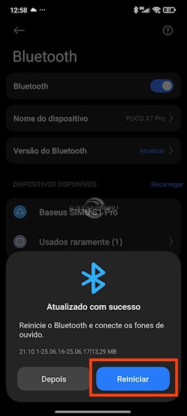 HyperOS 2, como atualizar o Bluetooth