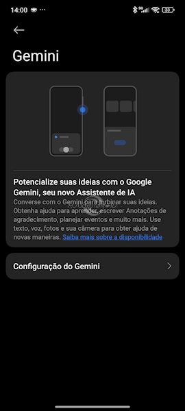 Xiaomi HyperAI opções Gemini