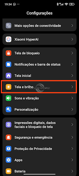 Trocando a taxa de atualização da tela nos Redmi, POCO e Xiaomi com HyperOS