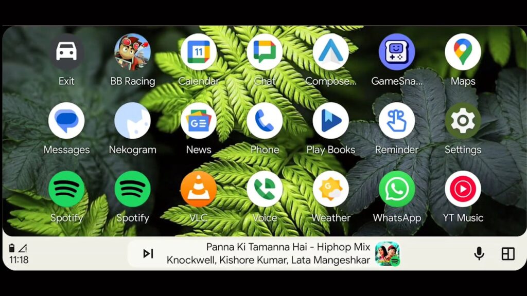 Android Auto gaveta apps 7 colunas