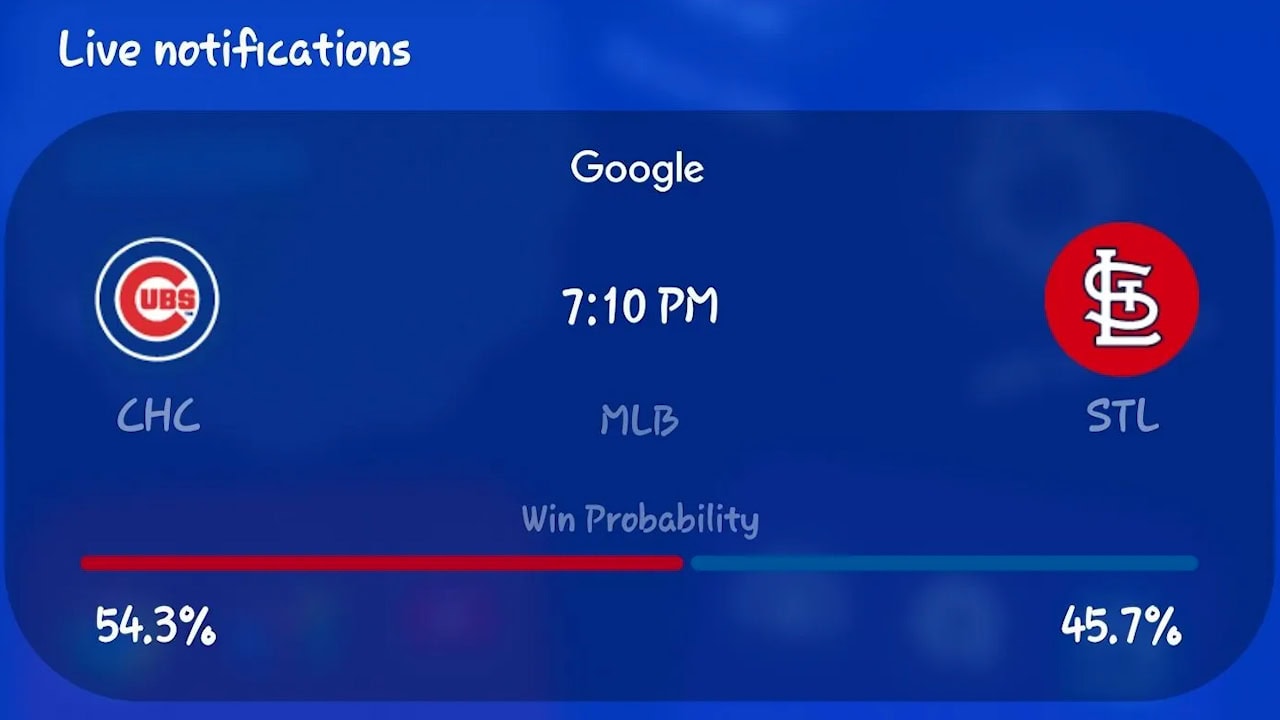 One UI now bar probabilidade resultado