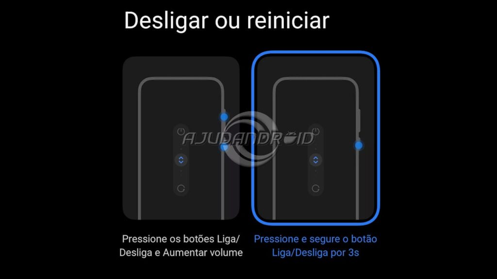 REDMI, Xiaomi e POCO com HyperOS, deixando o botão de desligar para desligar ou reiniciar