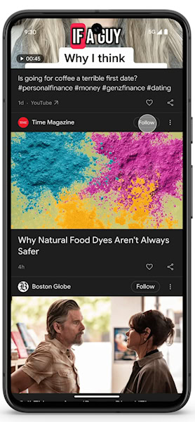 Google Discover botão para seguir