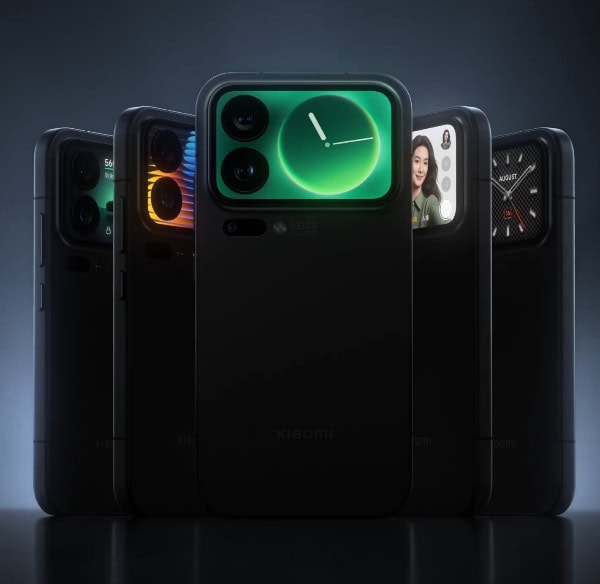 Xiaomi 17 Pro mostrando a tela traseira