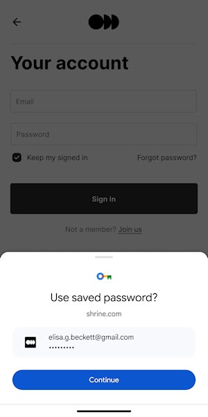 Gerenciador de senha do Google