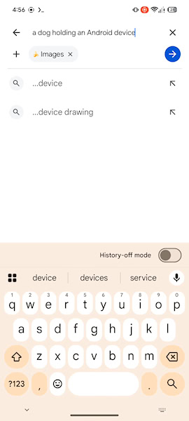 Nano Banana na busca do Android