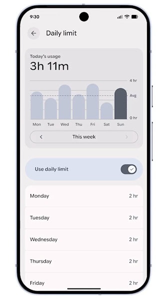 Android 16 controle parental integrado