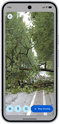 Android vídeo ao vivo para chamadas de emergência