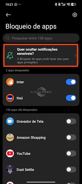 Bloqueando aplicativos com senha nos REDMI, POCO e Xiaomi com HyperOS