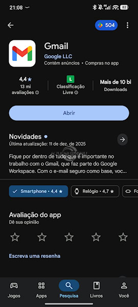 Google Play Store perdeu a capacidade de desinstalar atualizações de apps do sistema