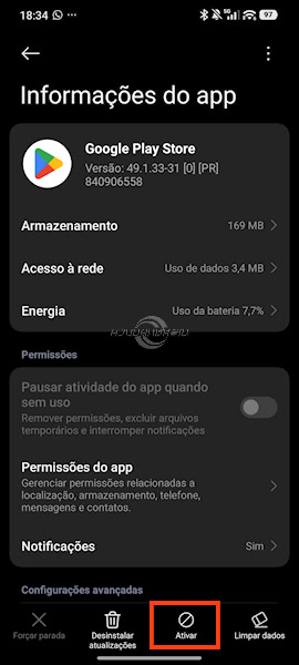 Google Play Store sumiu, como fazer voltar