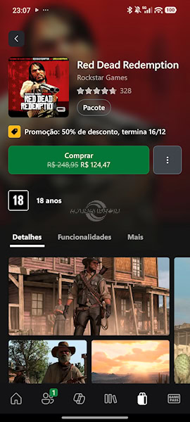 Aplicativo Xbox ganha aba loja