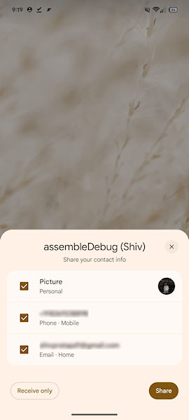 Android Tap to Share (toque para compartilhar)