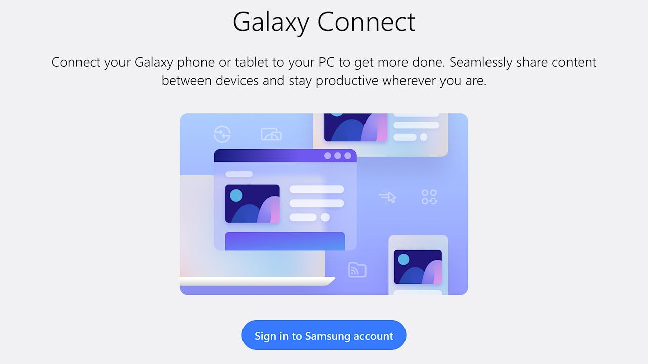 Galaxy Connect tem compatibilidade total com computadores com Windows 11 ou superior