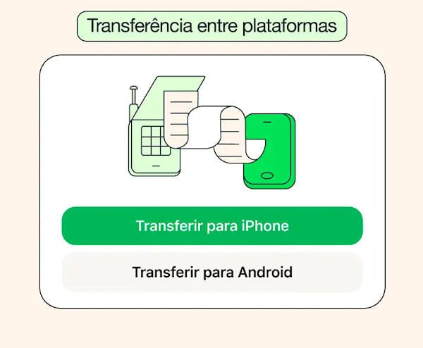WhatsApp transferência de histórico de conversa