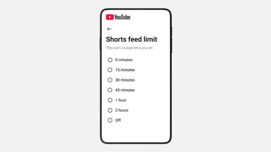 YouTube Shorts opção para desativar limitar 
