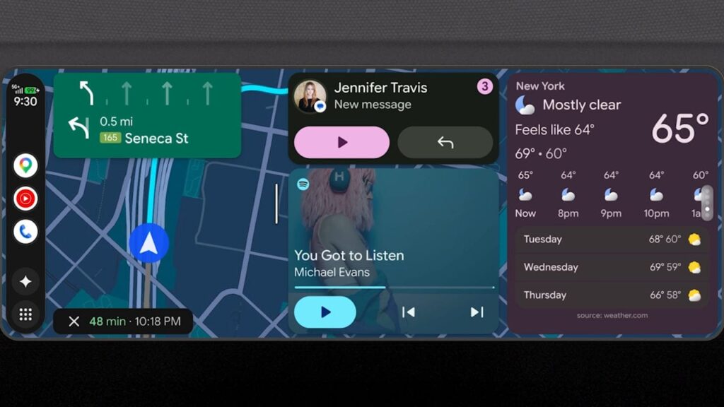 Android Auto novo visual em 2026